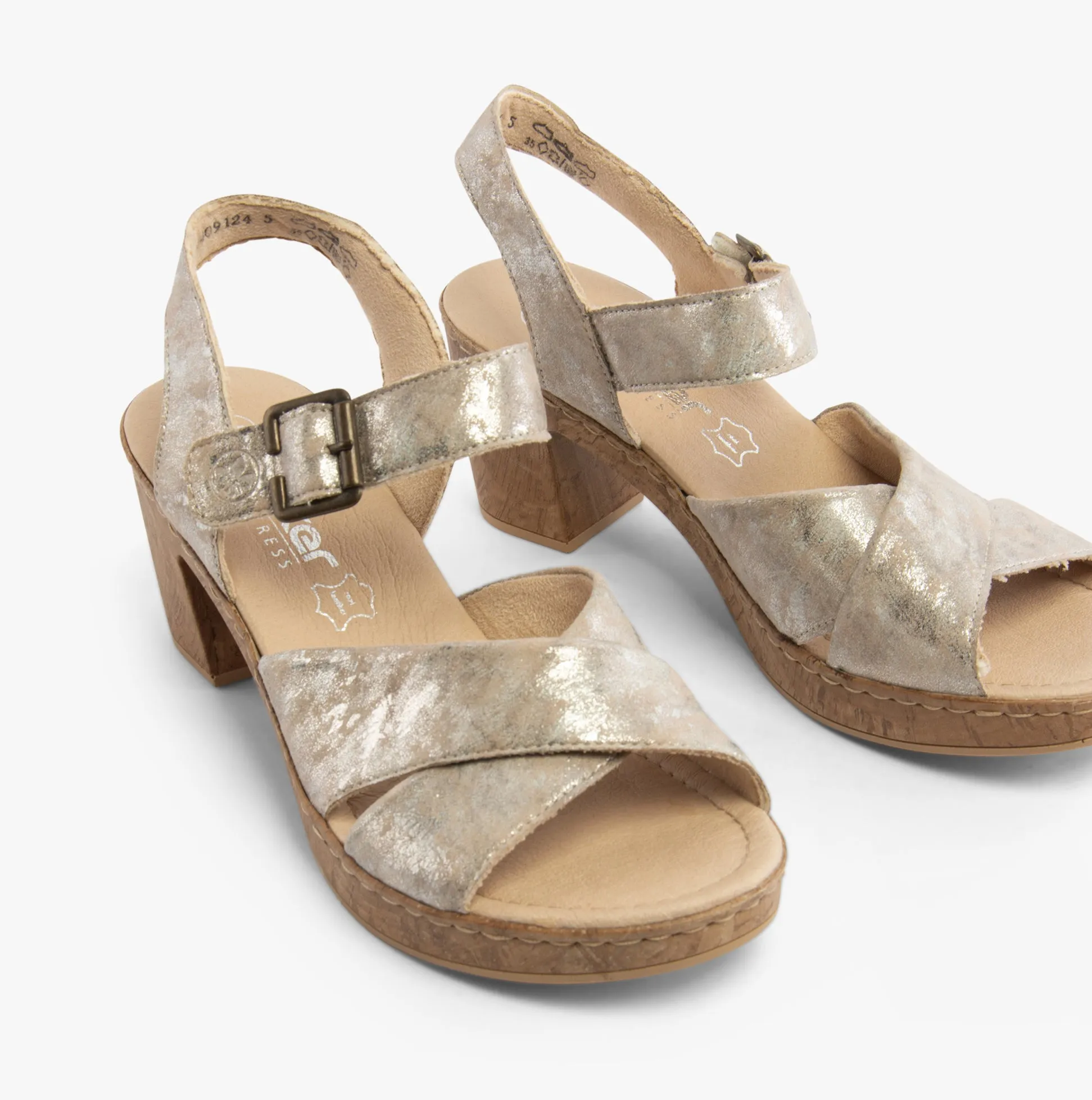 66853-90 Womens Sandals Metallic