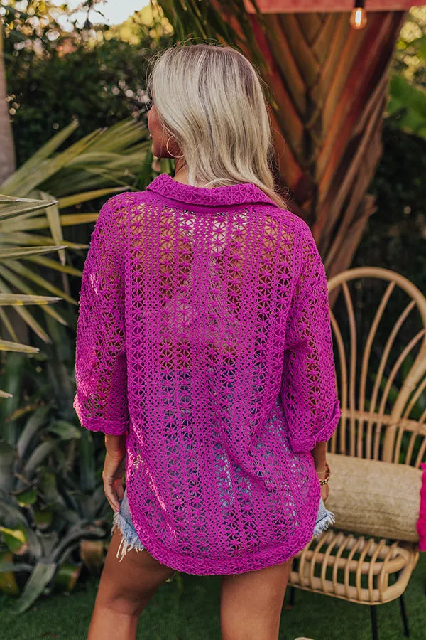 Adventure Seeker Crochet Top In Orchid