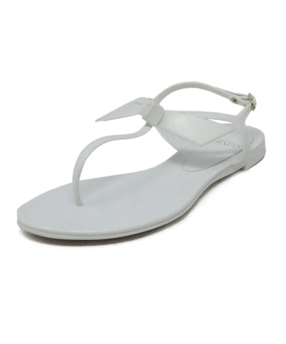 Alexandre Birman White Rubber Sandals sz 5