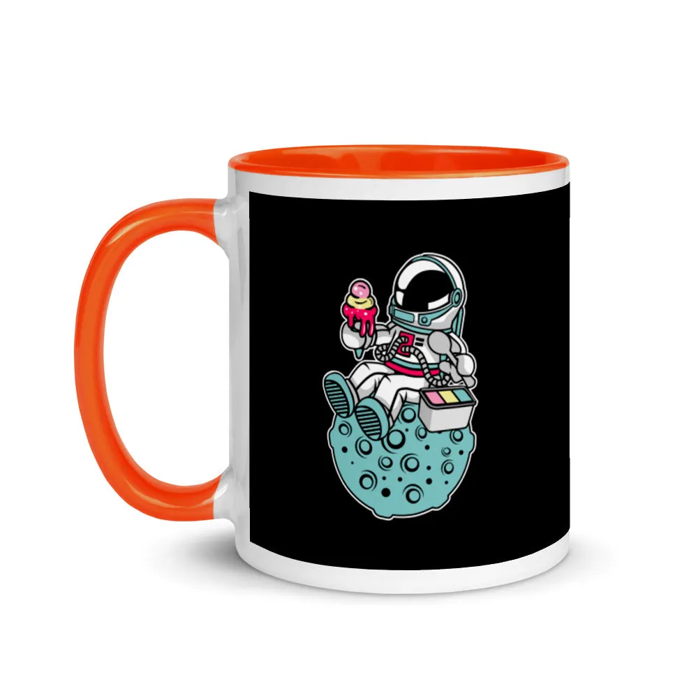 Astronaut | Ice Cream | Moon | Pop Art | Mug with Color Inside