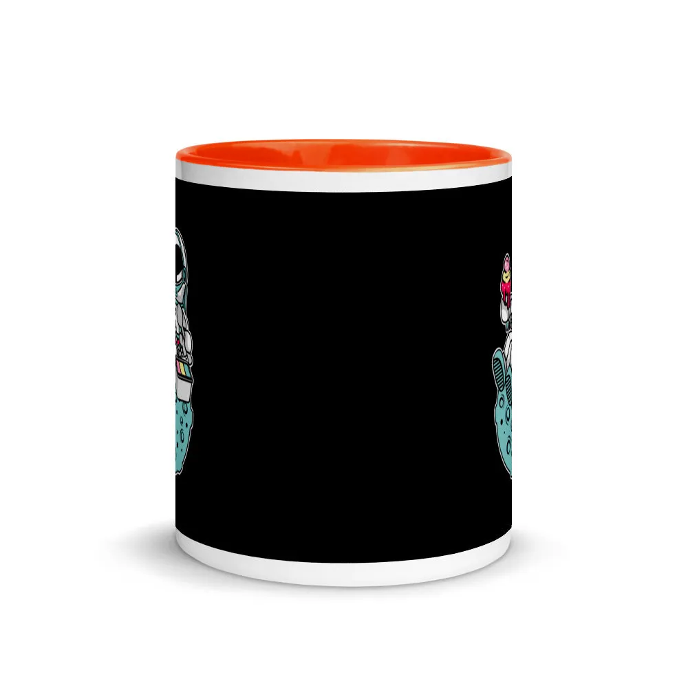 Astronaut | Ice Cream | Moon | Pop Art | Mug with Color Inside