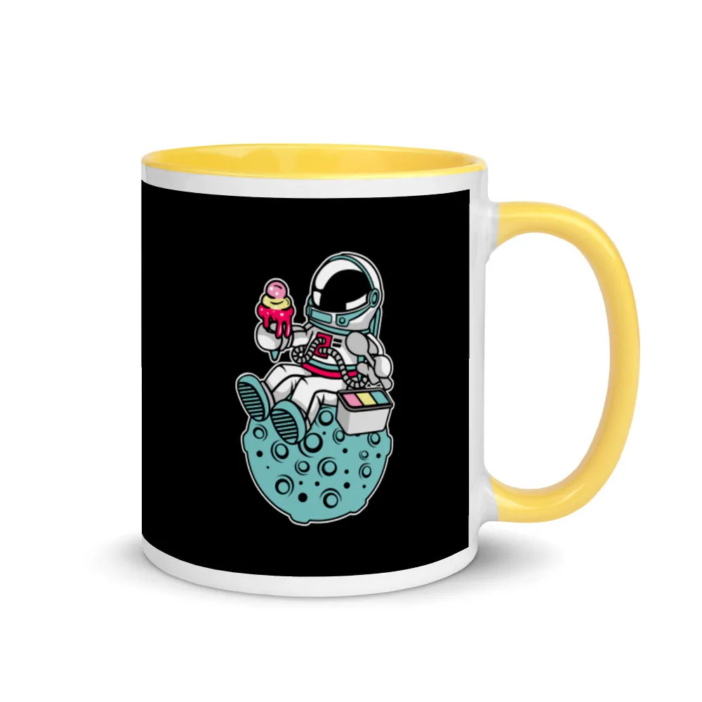 Astronaut | Ice Cream | Moon | Pop Art | Mug with Color Inside