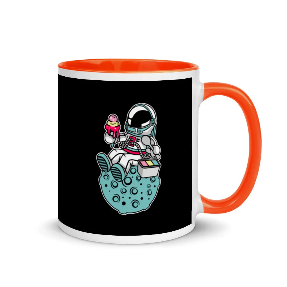 Astronaut | Ice Cream | Moon | Pop Art | Mug with Color Inside