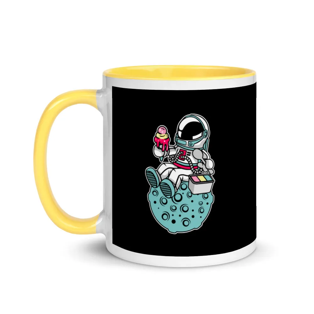 Astronaut | Ice Cream | Moon | Pop Art | Mug with Color Inside