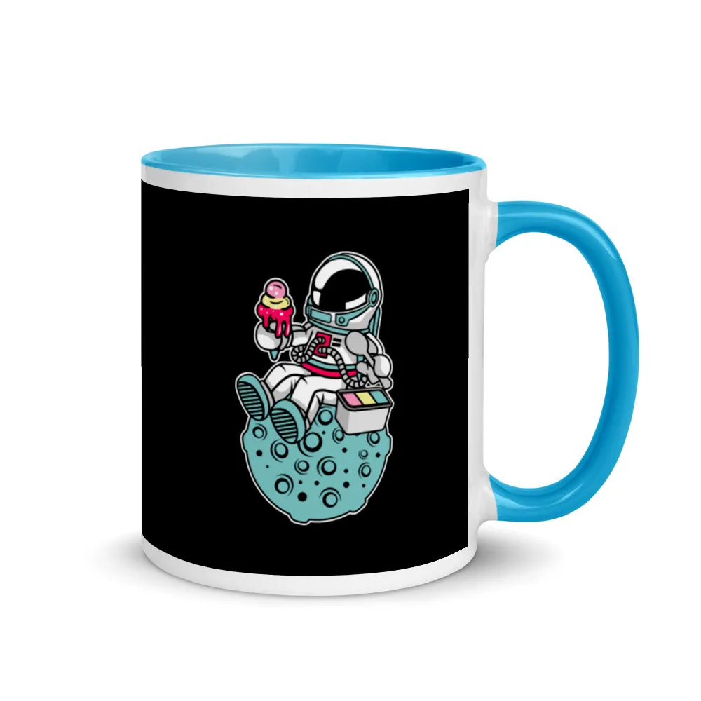 Astronaut | Ice Cream | Moon | Pop Art | Mug with Color Inside