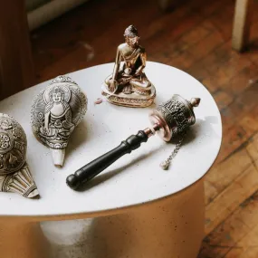 Auspicious Symbols Handheld Prayer Wheel