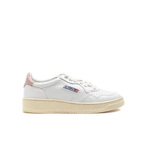 Autry Medalist Low Leat White Pink Womens