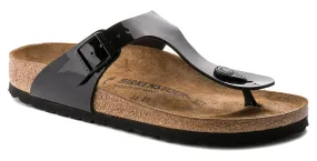 Birkenstock Gizeh Black Patent Birko-Flor