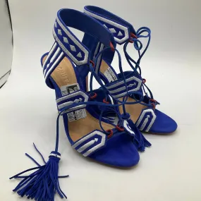 Blue Sandals Heels Stiletto Cma, Size 6.5