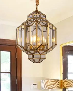 Brass Flush Mount Pendant Light