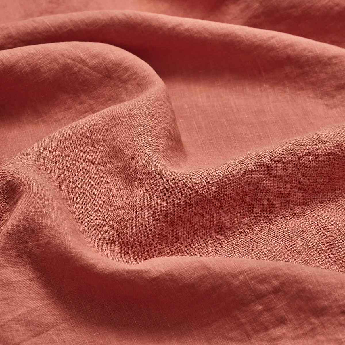 Burnt Orange 100% Linen Flat Sheet