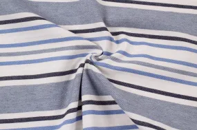 Cotton Blend Shirting - Blue Stripes