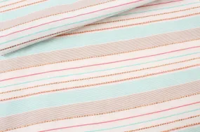 Cotton Stripes - Copper Lurex