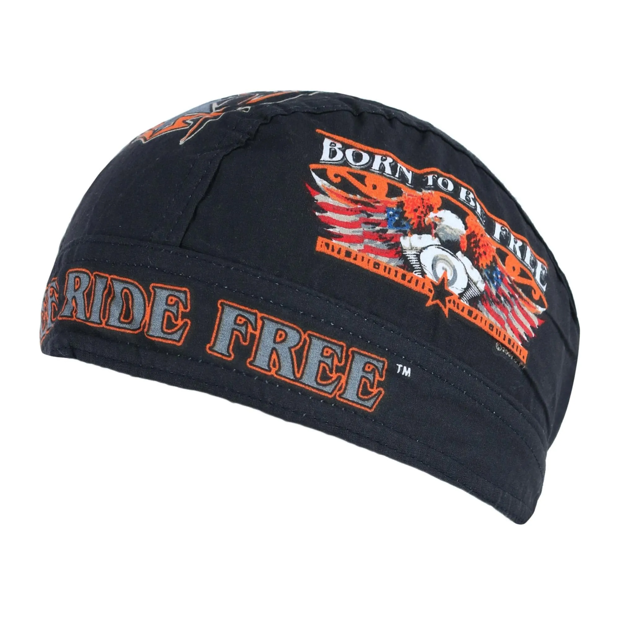 CTM® Cotton Premium Lined Born to be Free Do Rag