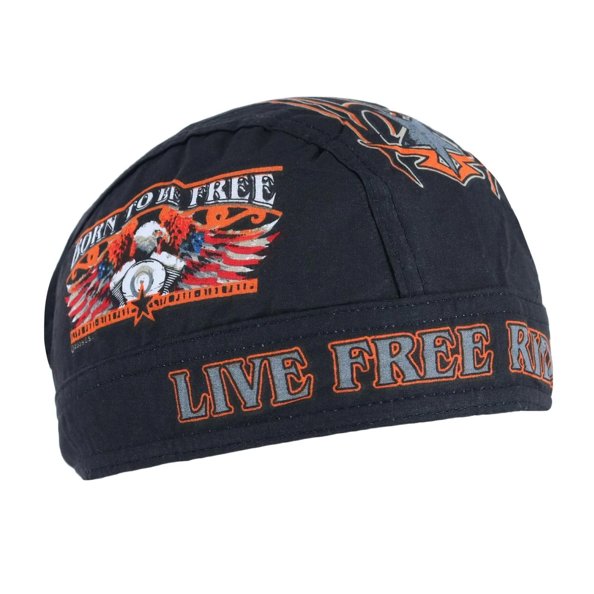 CTM® Cotton Premium Lined Born to be Free Do Rag