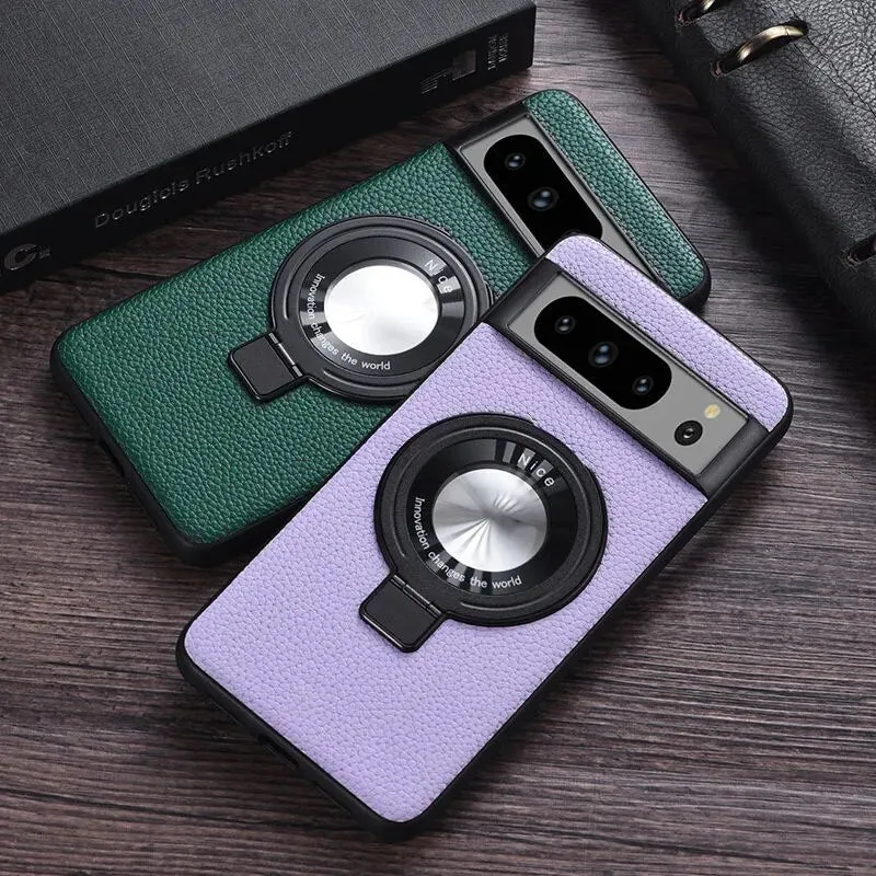 Ferme Leather Case With Magnetic Kickstand for Google Pixel 8 Series