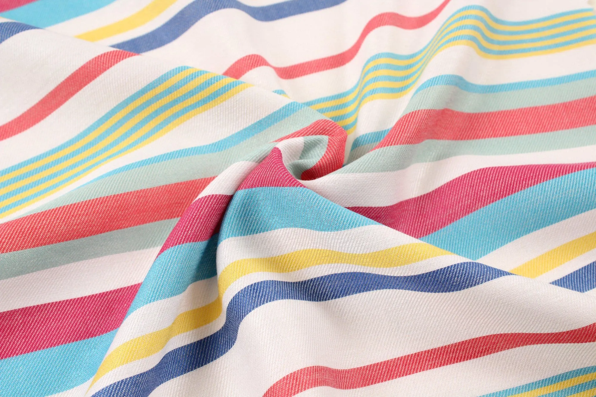 Fluid Viscose Cotton - Multicolor Stripes