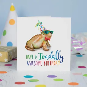 Funny Toad Birthday Card