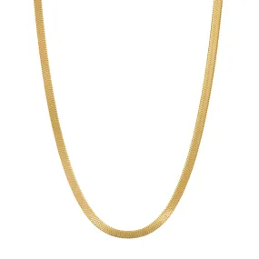 Gold Flat Snake Chain (5MM)