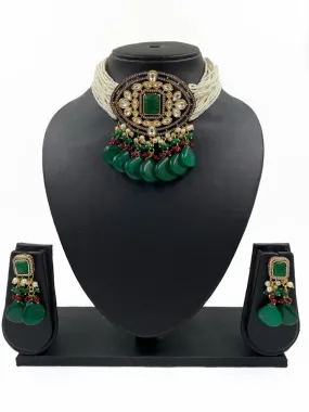 Handcrafted Designer Choker Necklace Set For Women By Gehna Shop