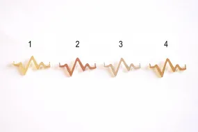 Heartbeat Pulse Wholesale Connector Charm- Gold Heart Beat Link, Heartbeat SVG Charm, electrocardiogram heartbeat rate Connector, Bar Link, EKG, 336