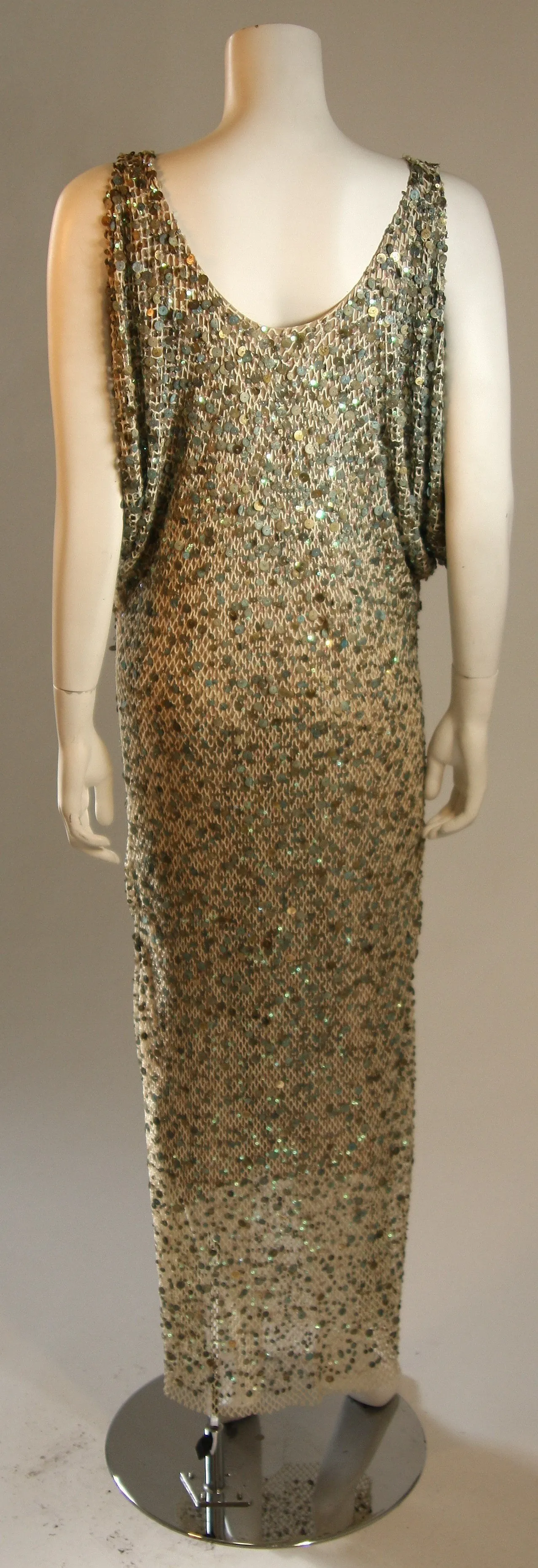 HEIKE JARICK Weathered Paillettes Bronze Dress Size 12