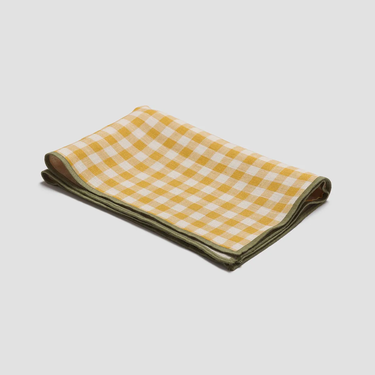 Honey Gingham Linen Placemats Set of 4