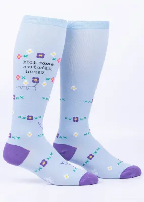 Kick Some Ass Stretch-It Knee Socks