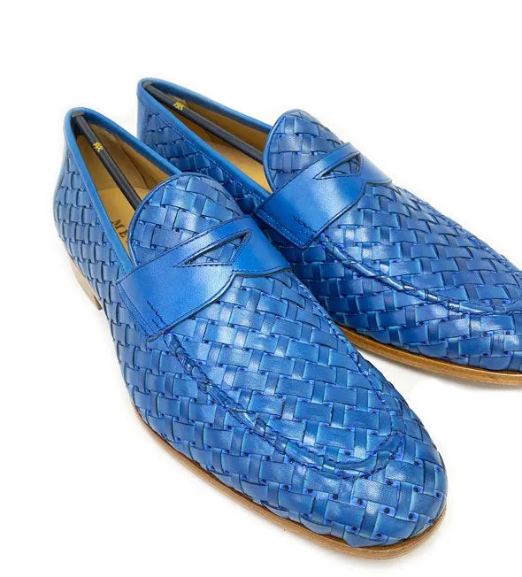 Mezlan "Solomeo" Woven Loafer Jeans