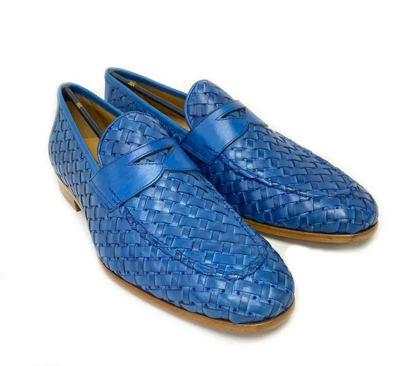 Mezlan "Solomeo" Woven Loafer Jeans