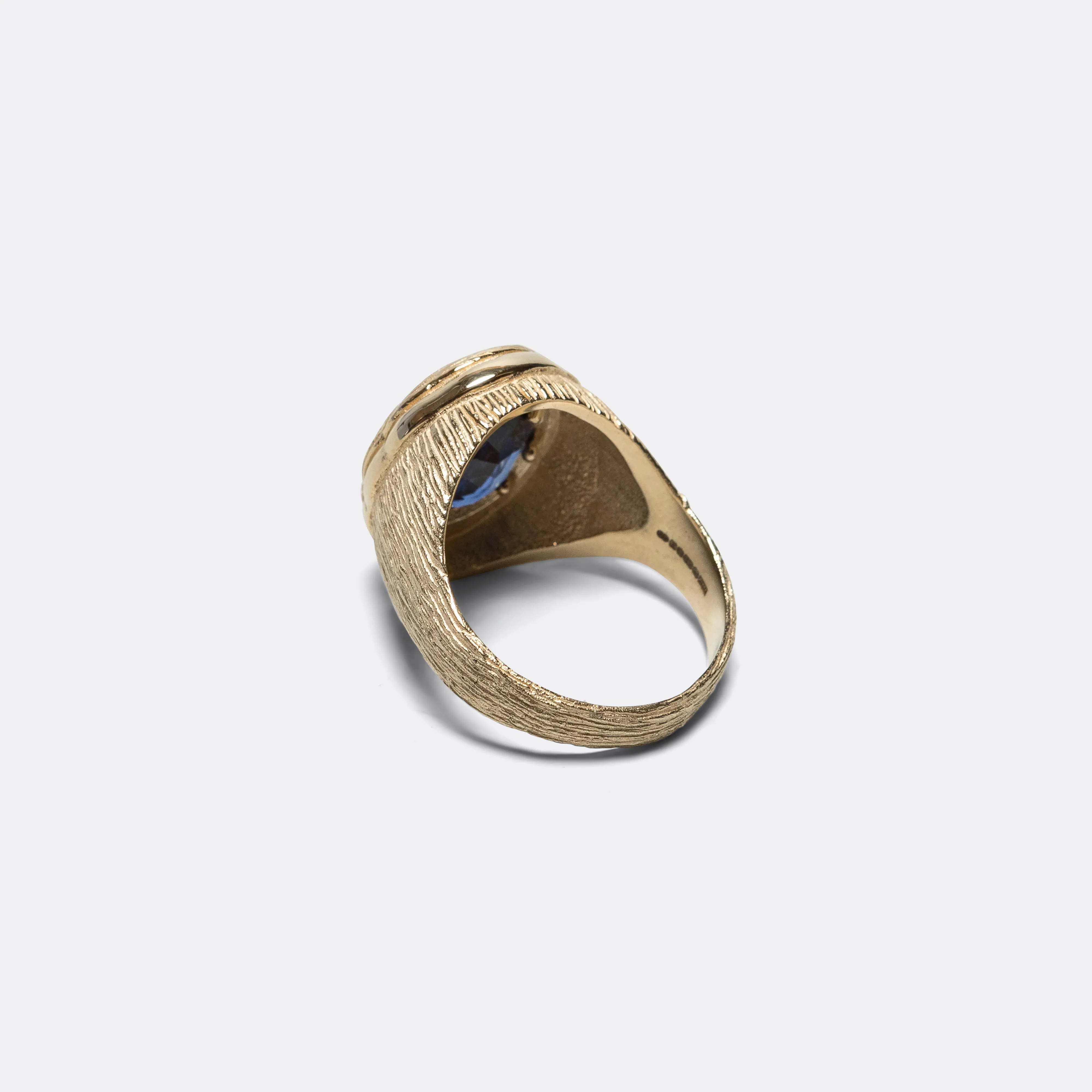 Mirror Ring - 9K Gold/Blue Sapphire