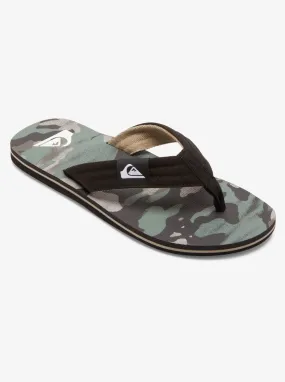 Molokai Layback Sandals - Black/Green/Black