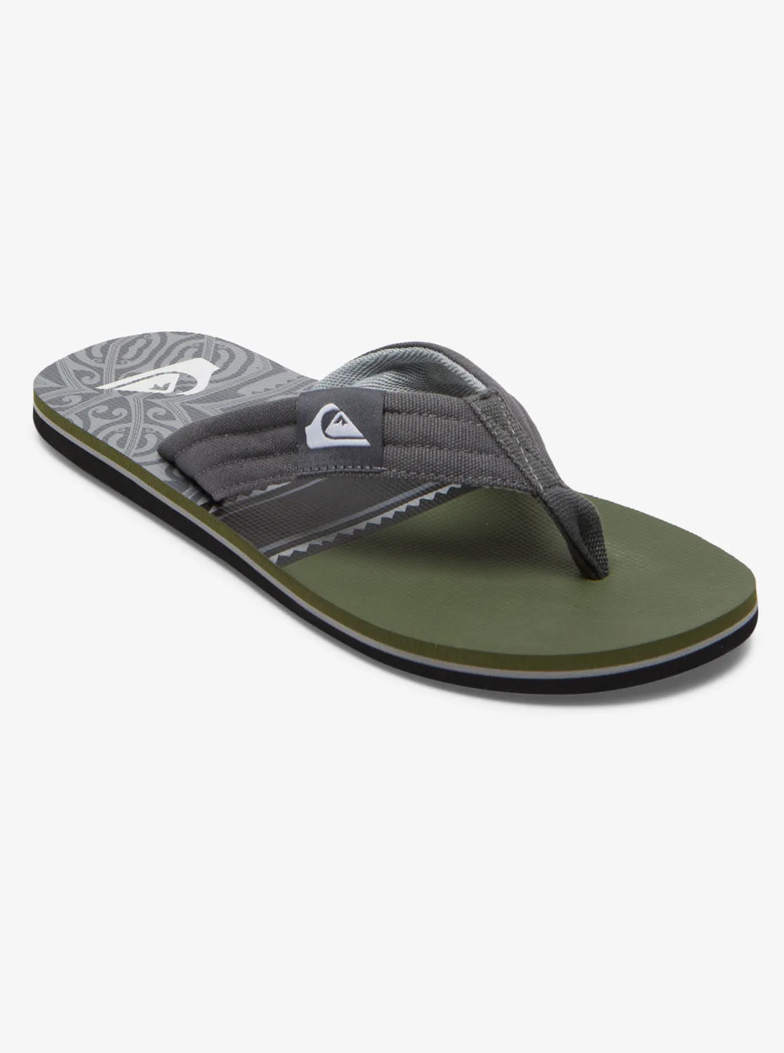 Molokai Layback Sandals - Black/Green/Grey