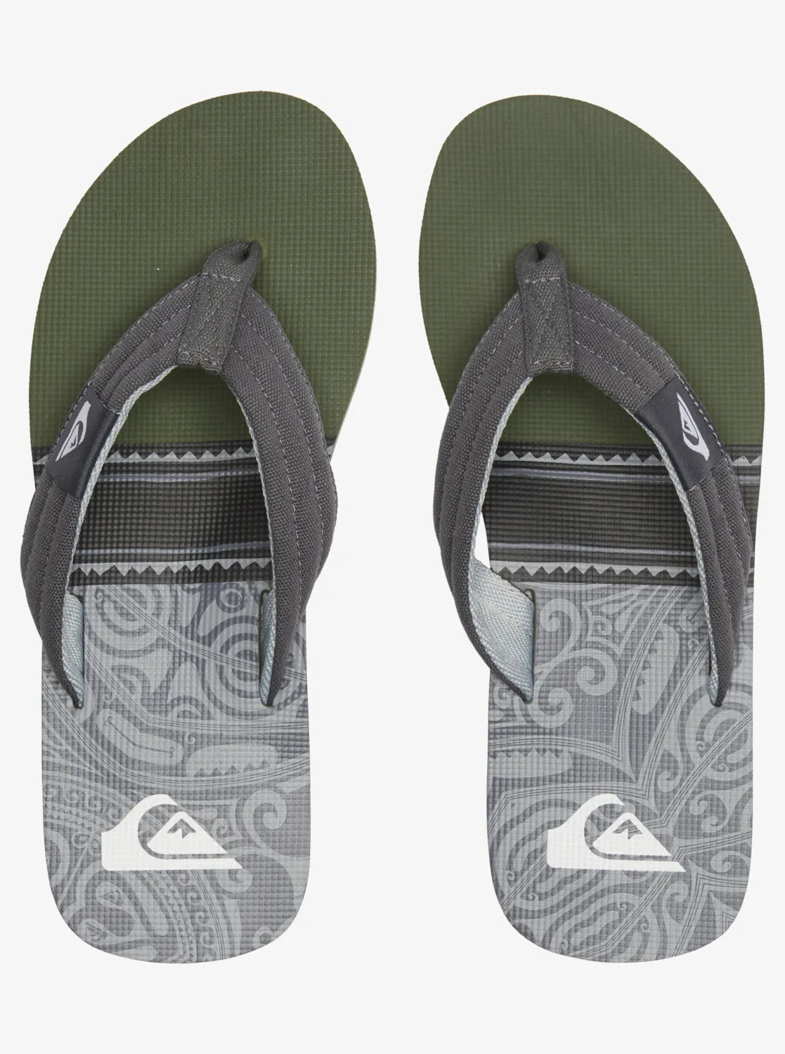 Molokai Layback Sandals - Black/Green/Grey