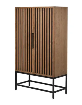 Oak Strips Storage Cabinet