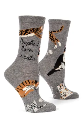 People I Love: Cats Women's Socks