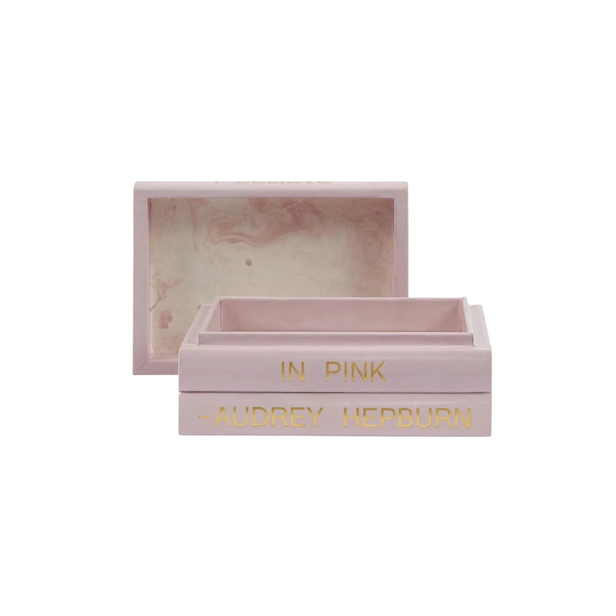 "I Believe in Pink" Audrey Hepburn Quote Decorative Box