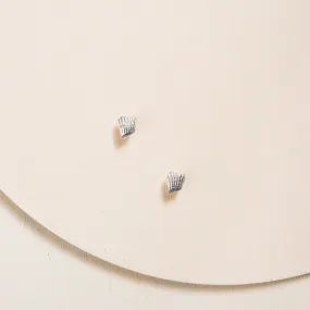 Seashell Stud Earrings - Sterling Silver