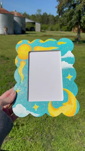 Sun and Moon Wooden Frame