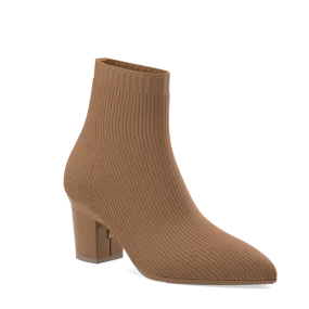 The Bootie - Whiskey Knit   Block Heel Kit 3 Whiskey