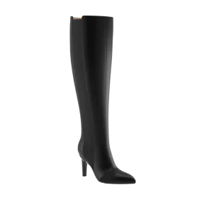 The Knee High Boot Coal Leather   Stiletto Heel Kit 4 Coal