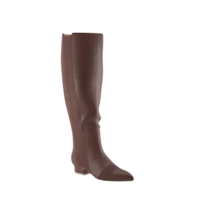 The Knee High Boot Walnut Leather