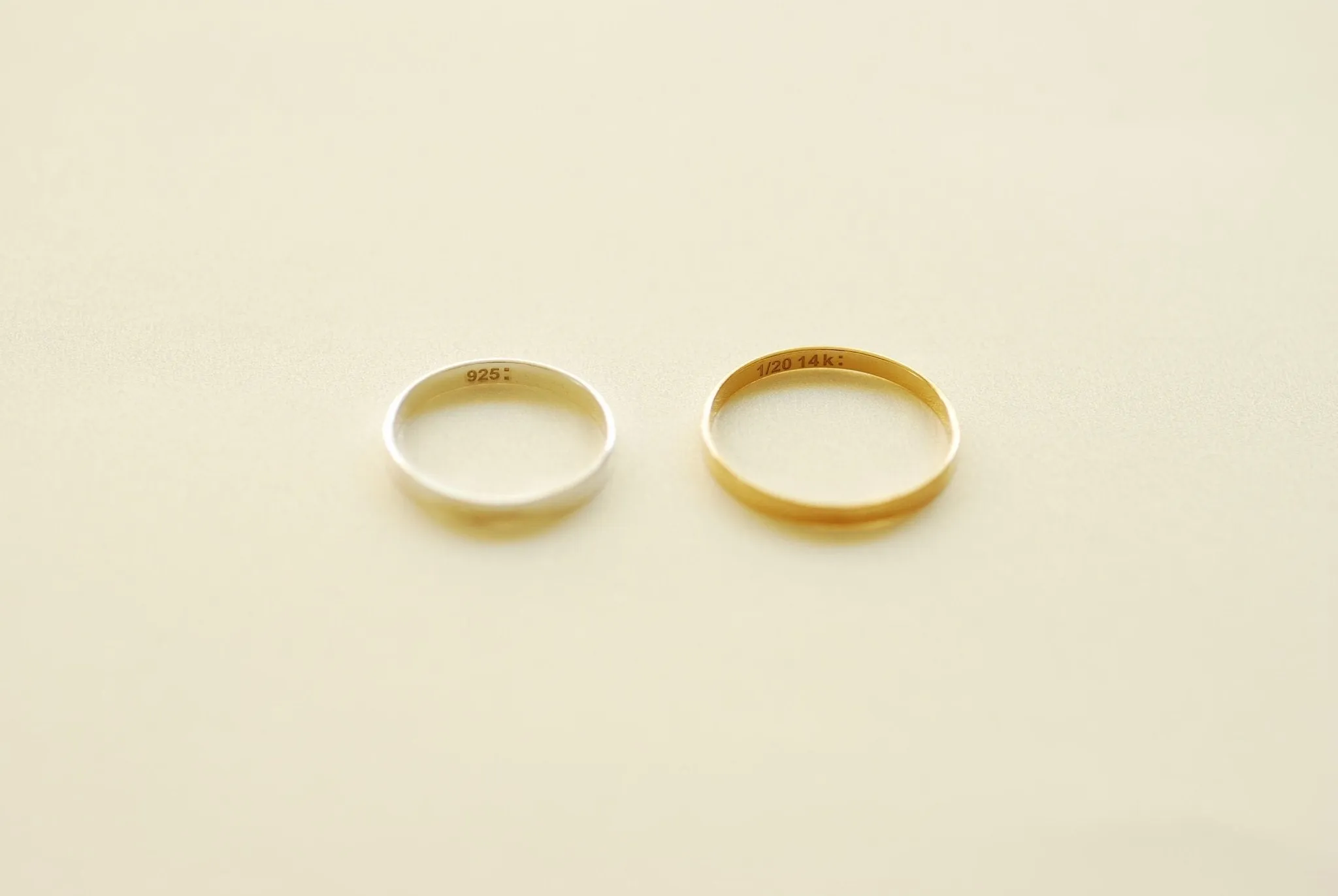 Wholesale Simple Band Stacking Ring 14k Gold Filled or 925 Sterling Silver- Flat Finger Ring Band, Minimalist Ring, Midi Ring, Wedding band [8,9]